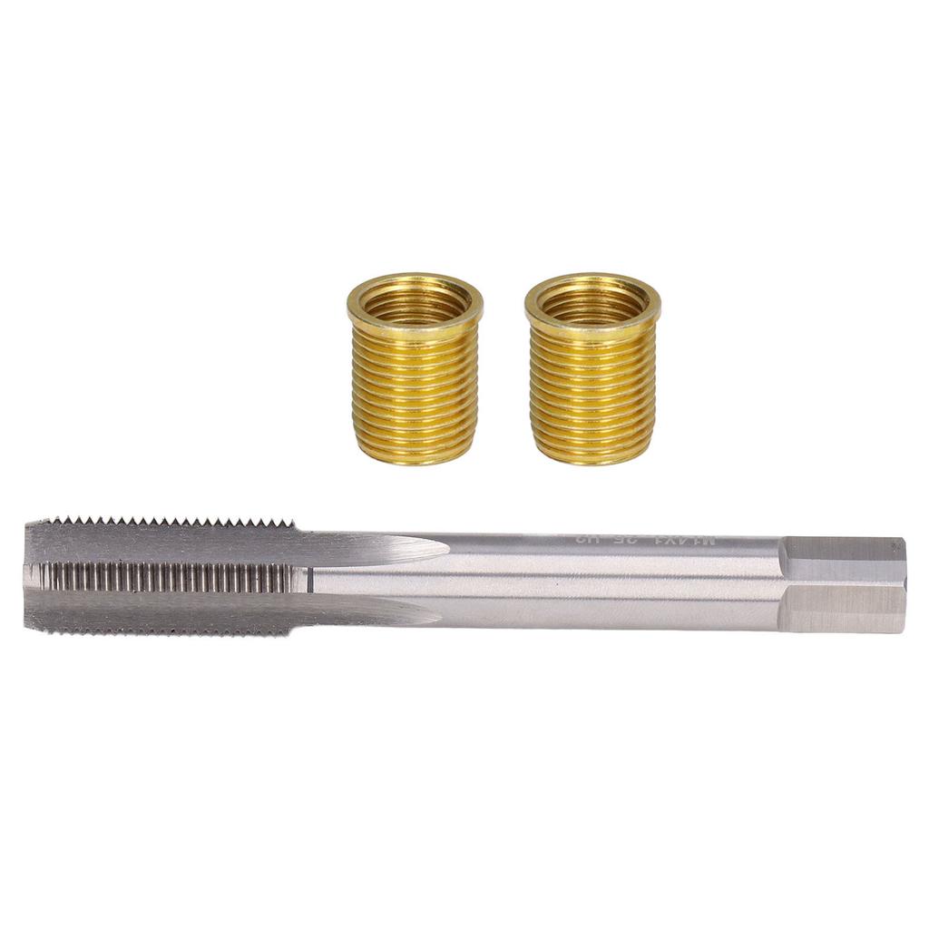 Spark Plug Thread Hole Repair Tools Metal M12x1.25 Inserts M14x1.25 Tap 14mm Rethreaded Kit