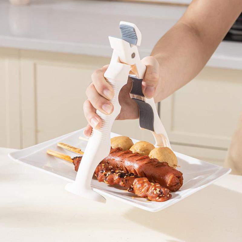 3-In-1 Anti Scalding Clip Tray Holder Bowl Holder Multifunctional Tray Holder Anti Slip Home Kitchen Silicone Anti Scalding Clip