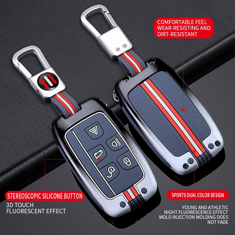 Zinc Alloy Car Key Case Cover Holder Fob For Land Rover Range Rover Discovery 5 Sport For JAGUAR XE XF XJ F PACE Accessories