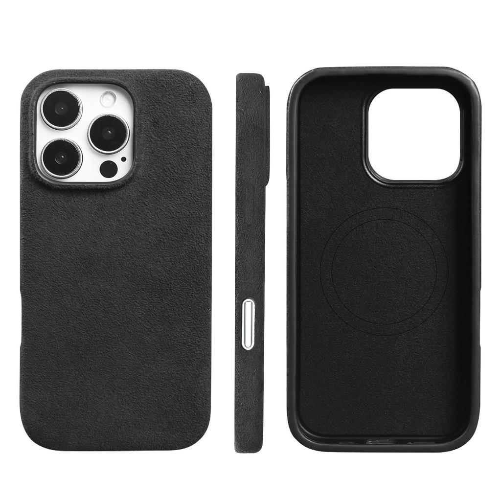 Magnetic Alcantara Suede Phone Case for iPhone 17 Pro Max Air 17 16 Pro 15 14 Plus 13 12  All-inclusive Wireless Charging Cover