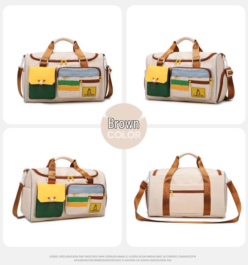 Men's and Women's Large Capacity Crossbody Handbag for Travel and Fitness with Dry/Wet Separation