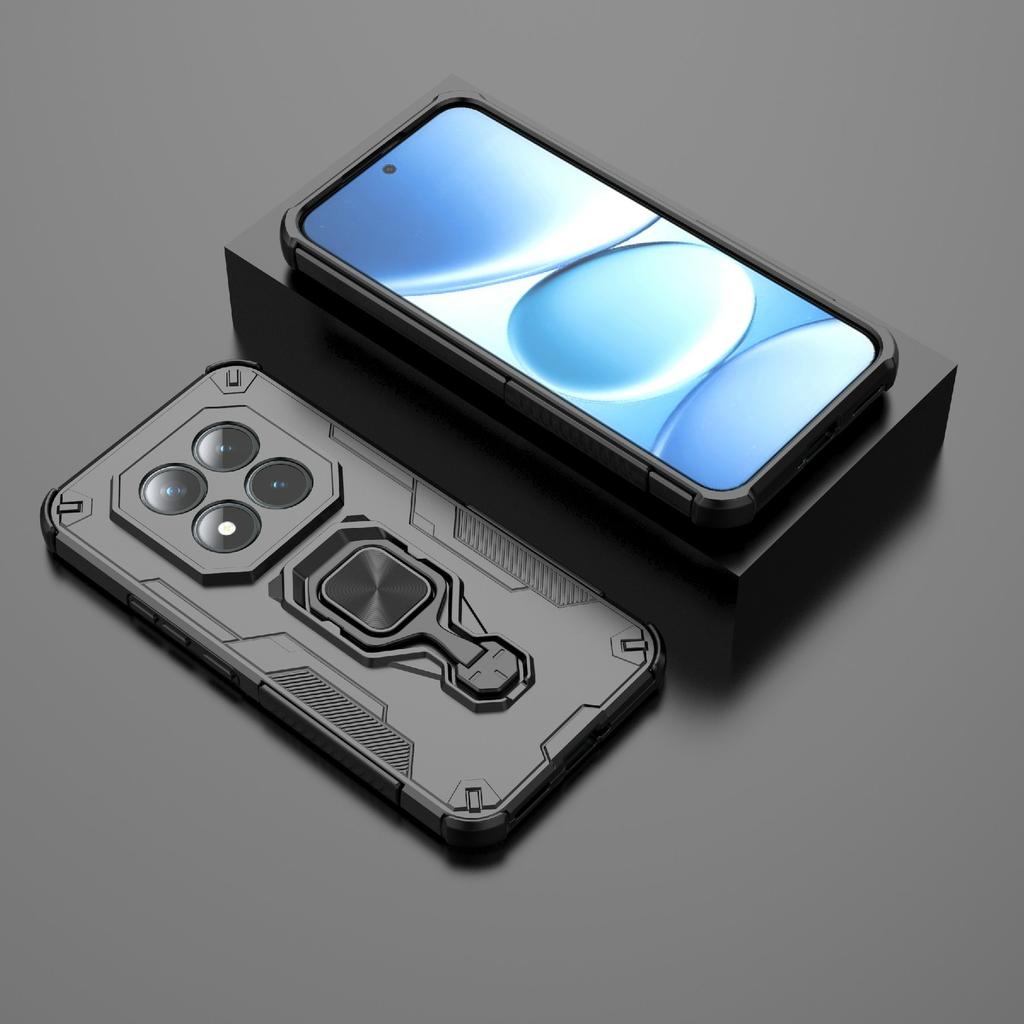 Dla Xiaomi Poco M8 Pro 5G/Redmi Note 15 Pro+ 5G (Światowy) Etui Obrotowy Pierścień Podpórka PC + TPU Odporne na Wstrząsy Pokrowiec na Telefon