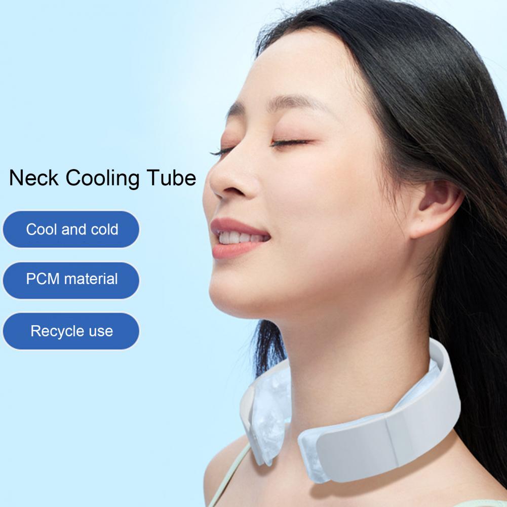 Summer Neck Cooling Tube Wearable Neck Cooler Lightweight Reusable Ice Cold Ring Outdoor Heatstroke Prevention Neck Wrap Collar