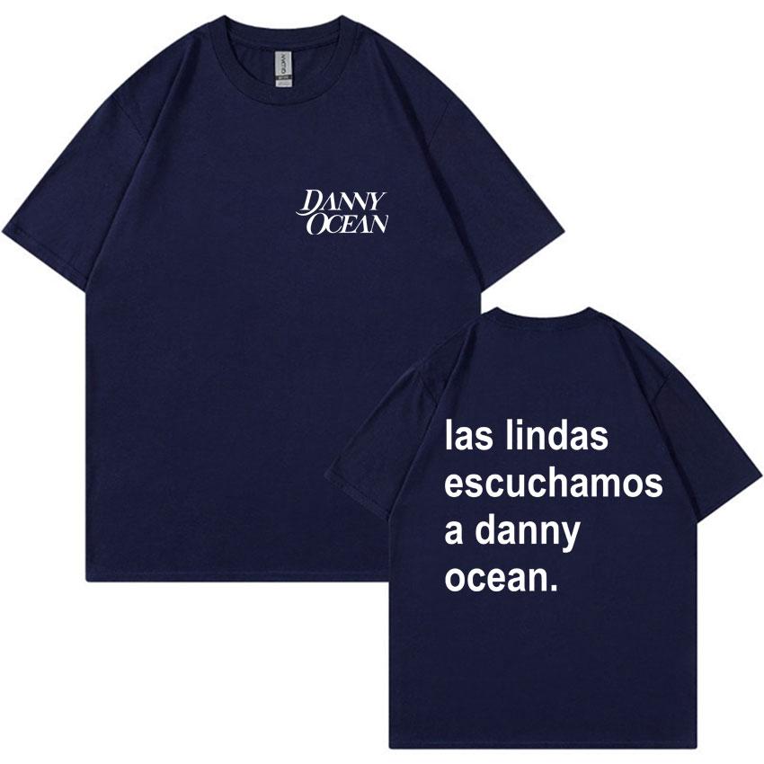 Rapper Danny Ocean Reflexa Letter Print 2025 Harajuku Hiphop Tshirt Round Neck Y2K Tshirt Suitable for Both Men and Women