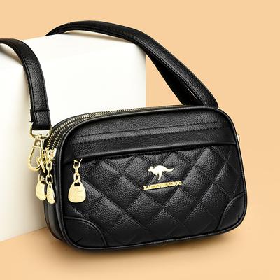 Kabelka crossbody Dámská taška přes rameno Dámská vyšívaná nit Módní vícevrstvá malá čtvercová taška