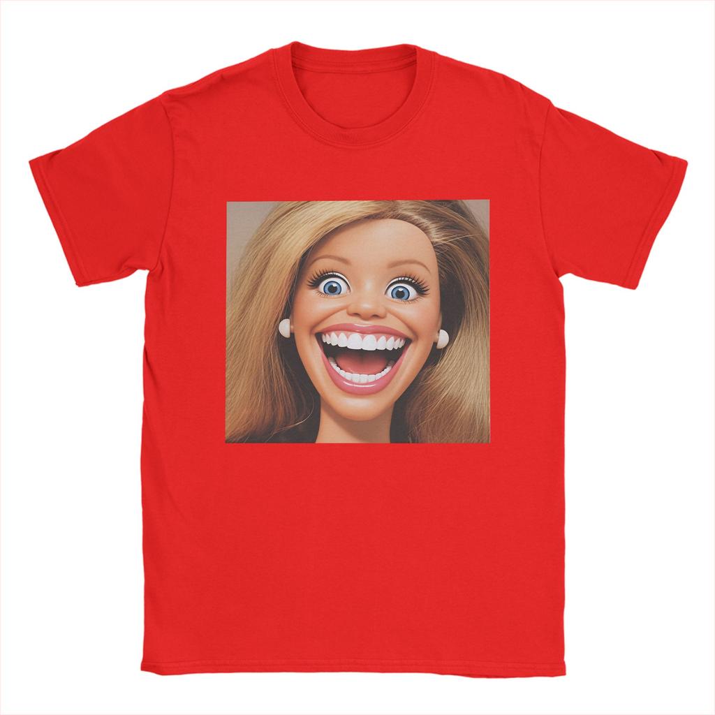 Oversized T Shirt Summer Funny Doll Print Novelty TShirts  Cotton Tshirt for Unisex Y2K Retro Printed Short Sleeve Clothes