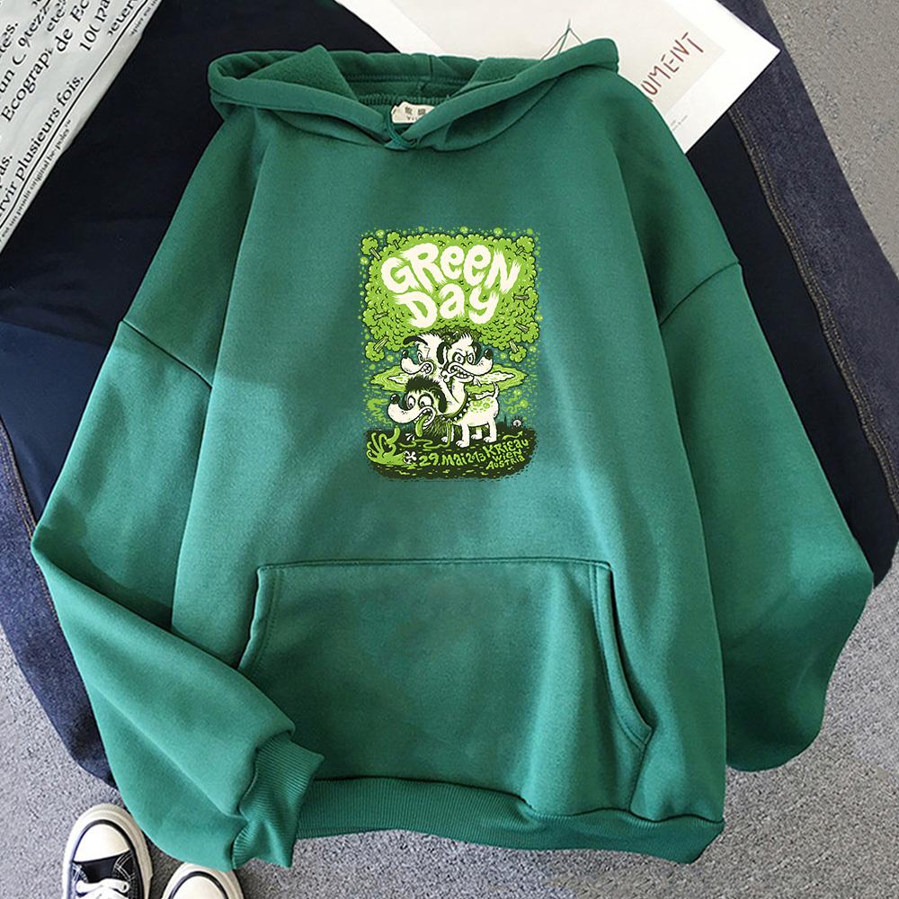 G-green Day Music Rock Band Oversized Hoodie Handsome Long-sleeved Sweatshirt Four Seasons Sense of Design Aesthetic