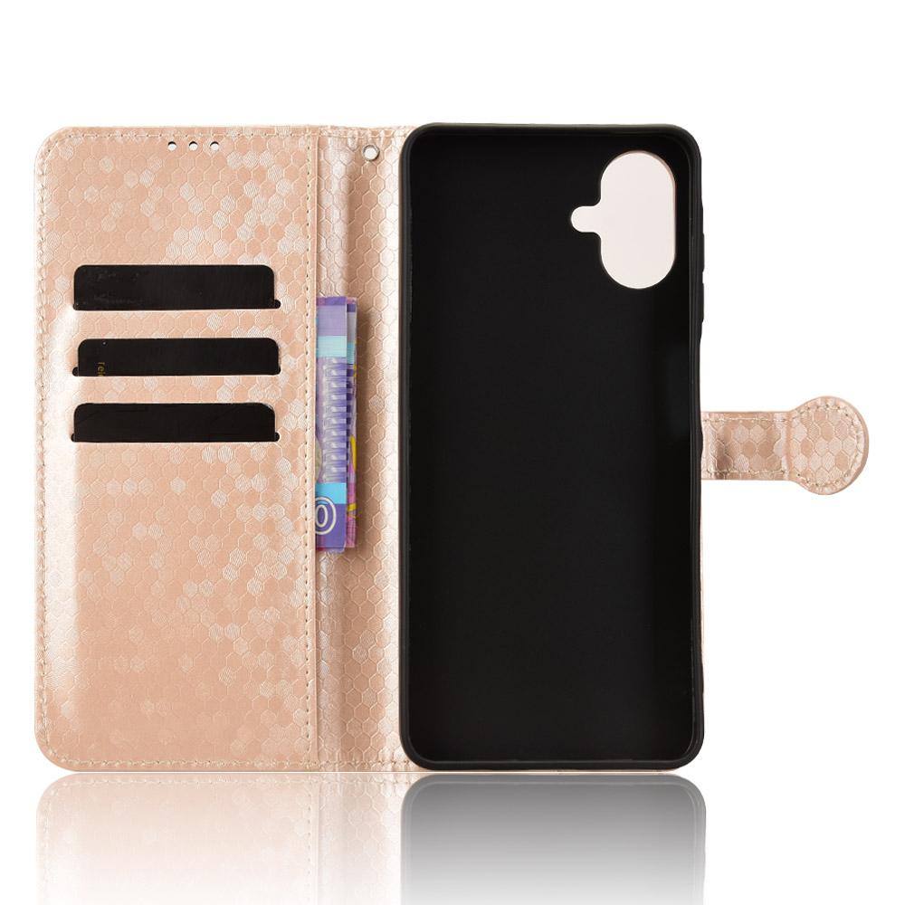 For Samsung Galaxy A07 5G/A07 4G Wallet Case Dot Pattern Imprint PU Leather Phone Cover with Wrist Strap