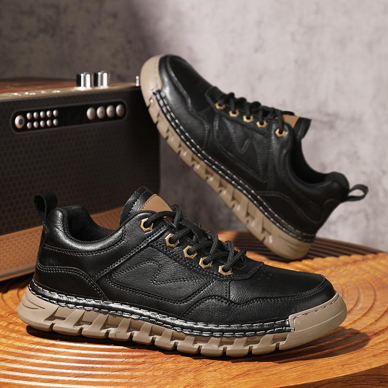 Prodyšné Retro Kožené Outdoorové Boty Měkké Pohodlné Odolné proti Opotřebení Pánské Designové Boty Tenisky Nové Pánské Ležérní Boty Vysoká Kvalita