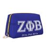 Zeta Phi Beta Print Large Makeup Bag Leather Women Travel Toiletry Pouch Cosmetic Bags Portable Multifunctional Storage Bag Gift