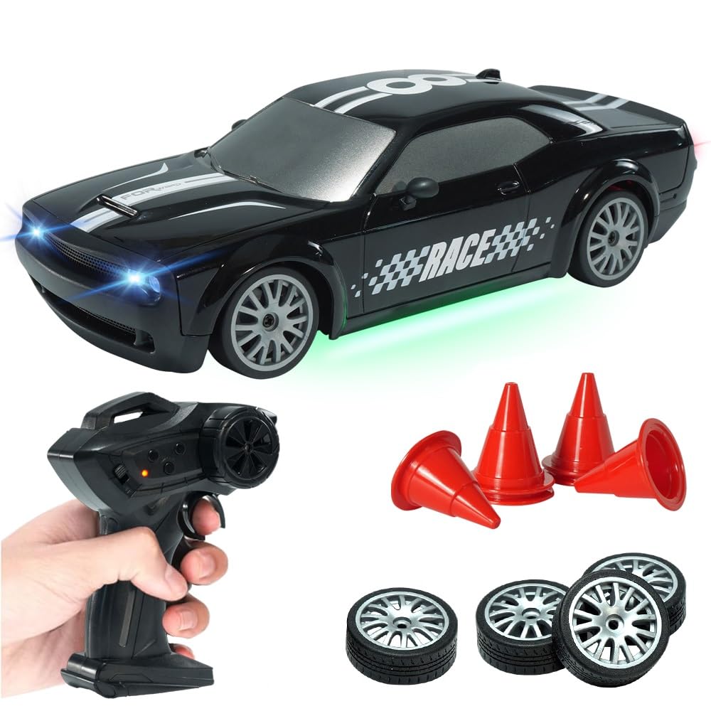 7JI RC Car, Drift Car, Toy, Electric Remote Control Car, Rechargeable, Under Light, Samurai Design, Birthday Gift, Christmas Gift