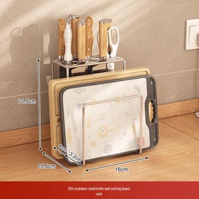 304 Stainless Steel Kitchen Knife and Chopstick Holder