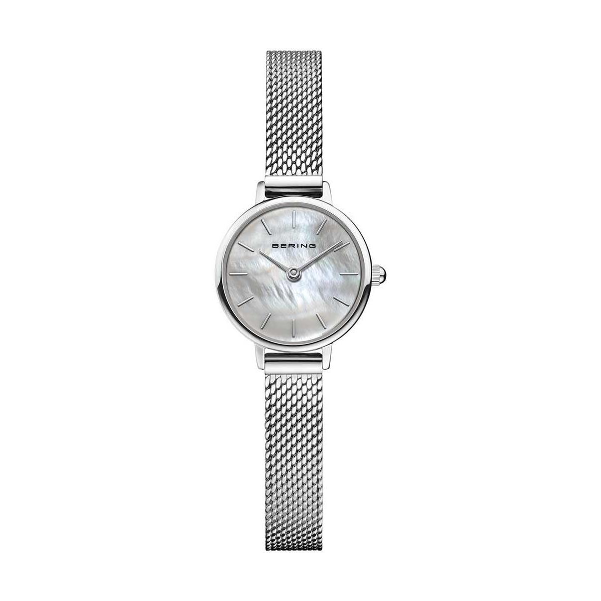Used New Bering Ladies Watch Classic Mini Silver Mesh Belt 11022-004