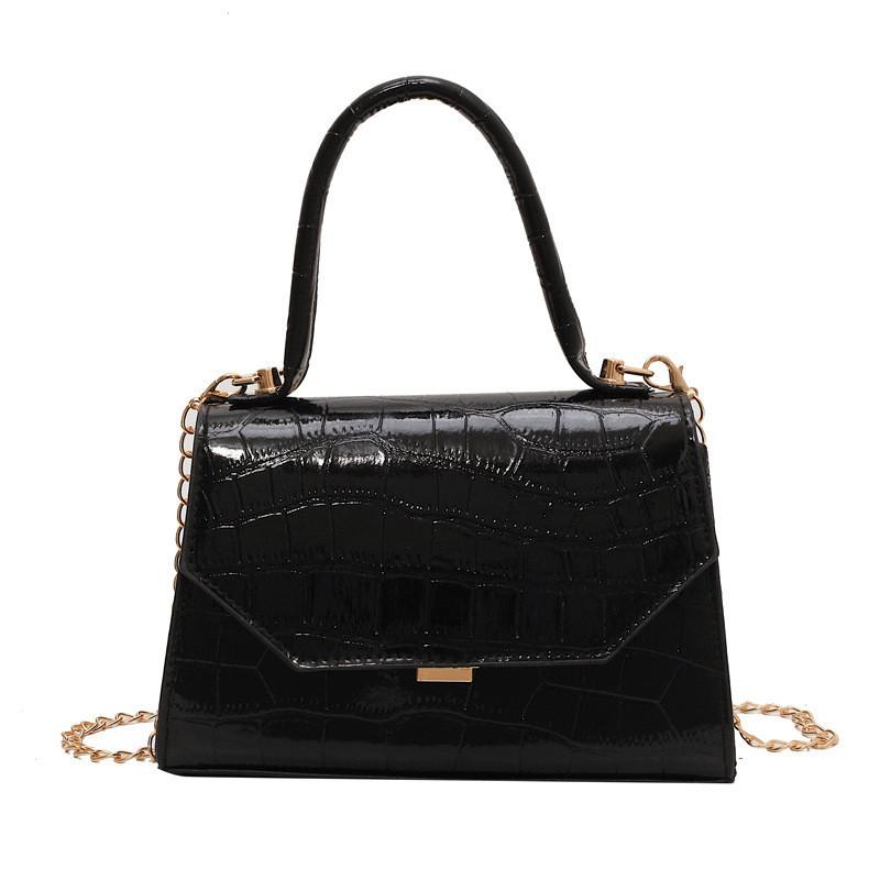 Stylish Pu Leather Handbag 2023 Trendy Stone Pattern Small Square Bag For Women