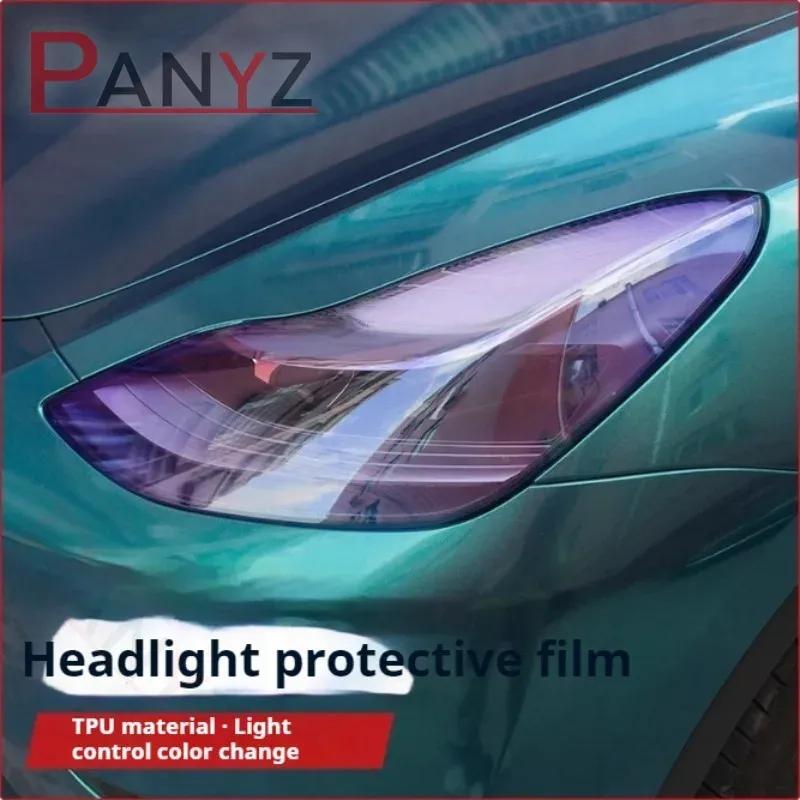 TPU Car Headlight Protective Film Clear to Black/Purple Intelligent UV Self Healing Anti scrastch For Infiniti Jaguar Chang an