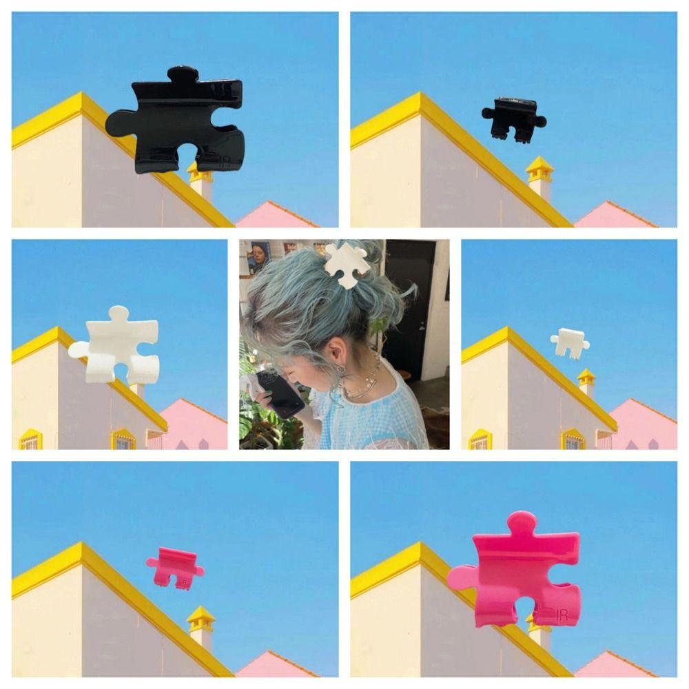 

Головоломка Ацетат Геометрический Блок Когтей Волос Элегантный Умывание Лицо