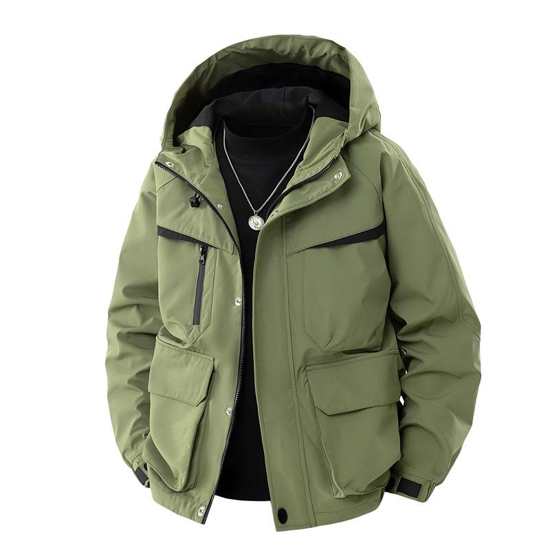3D Picture Spring New Outdoor Jacket Men's Work Pocket Jacket Waterproof and Stain-proof Jacket