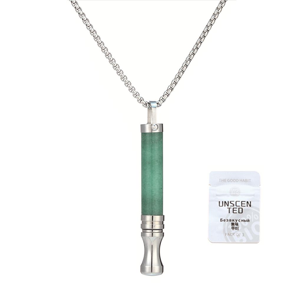 Anxiety Breathing Necklace with Resistance, Flavoured Air Wooden Breathlace, Filter Natural Essential Necklace Pendant