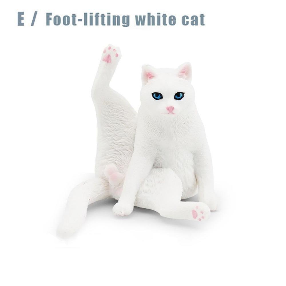 Exquisite PVC Simulation Cat Model Siamese Ragdoll Persian Cat Lifelike Realistic Pet Figurines Simulation Pet Car Decoration