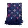 LOUIS VUITTON M70899 Rainbow Monogram wool Escalp Logo Mania Scarf Navy wool Used