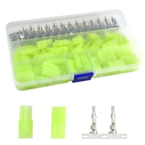 WMYCONGCONG Mini Tamiya Connector Plugs, 30 Pairs, Male and Female, Mini Connectors, Silver, Tamiya Plug Battery Tweezers Kit