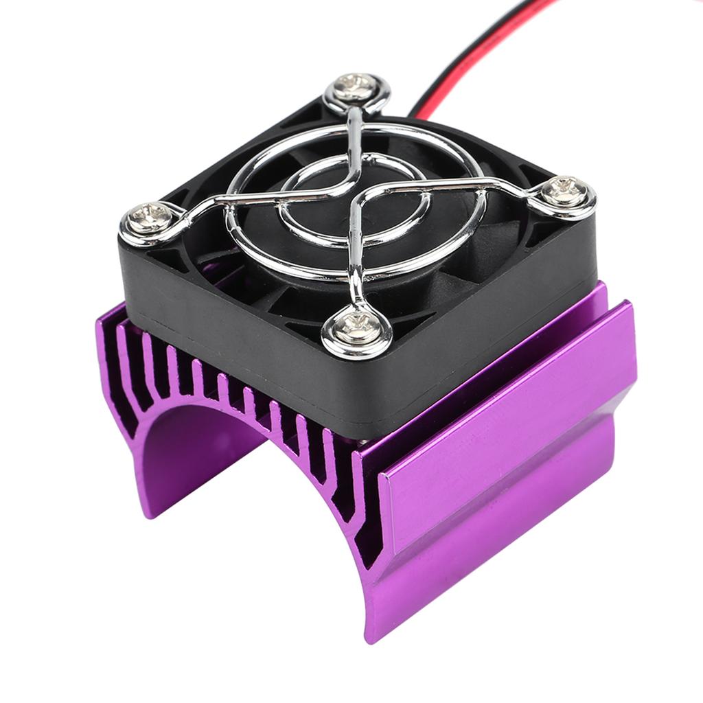 Heat Sink With Cooling Fan for 110 Scale Electric RC Car 540  550  3650 Motor (Purple)