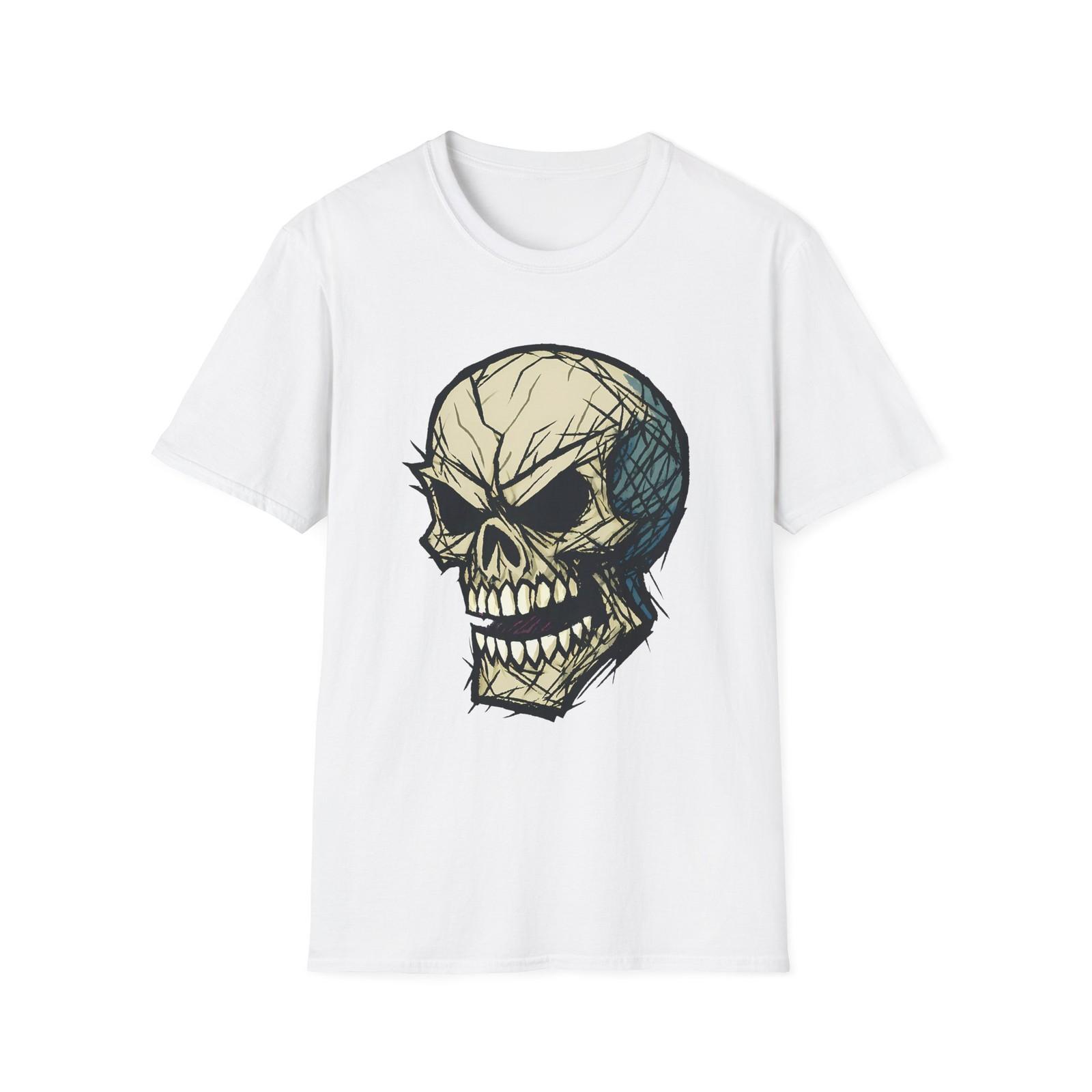 Unisex Softstyle T-Shirt Skull Gothic Sneer S