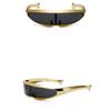 Futuristic Women Eyeglass One-piece Mirror Y2K Shades Simple Steampunk Sunglasses  Women