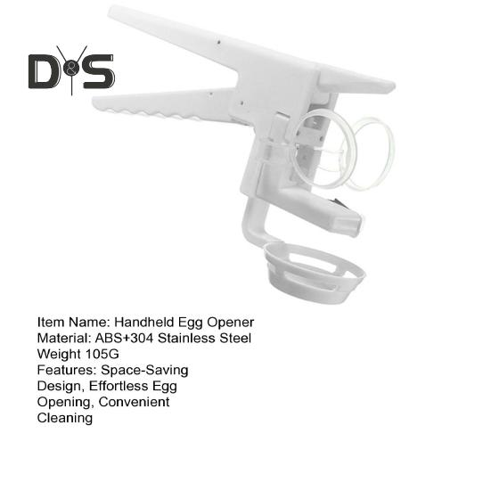 Egg Cracker Tool for Eggs Handheld Egg Opener One Hand Egg Breaker Egg Shell Opener Egg Separator Kitchen Gadget