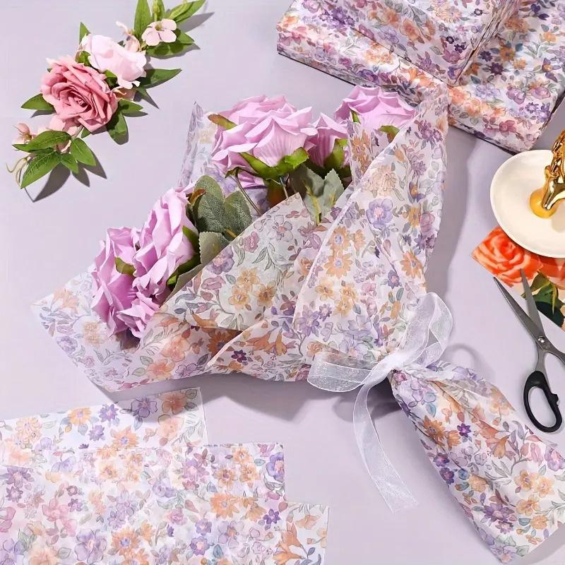 10 Stück Buntes Packpapier Hochzeiten Semitransparentes Dünnes Papier Valentinstag 50x35cm