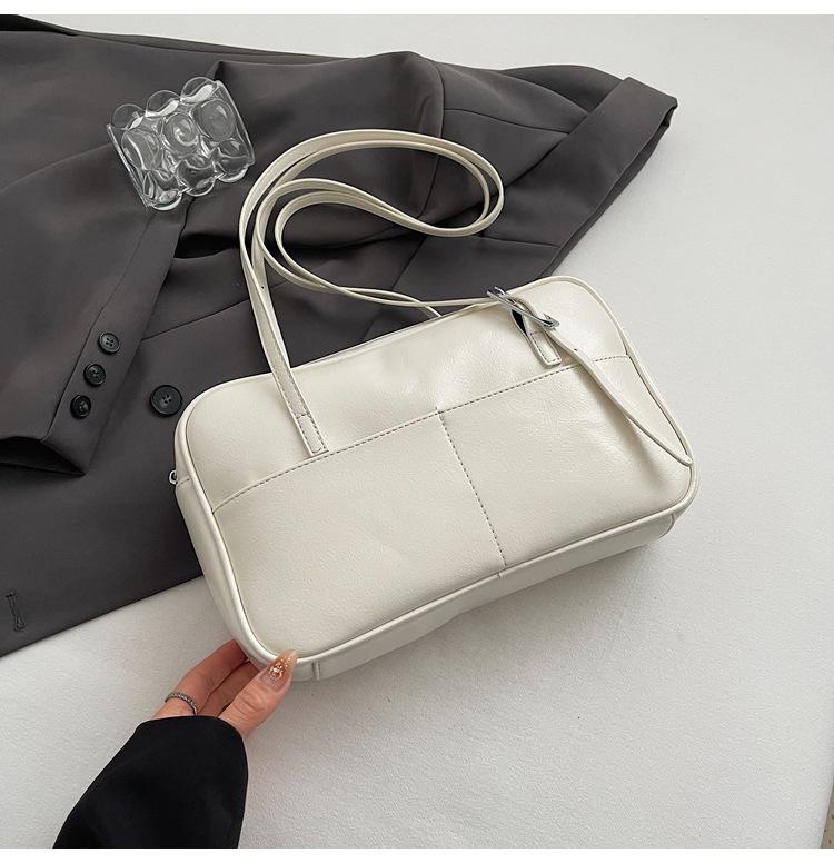 Niche commuting simple underarm Boston bag women 2025 summer temperament elegant casual shoulder tote bag tide