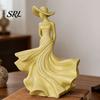 Housewarming Gifts for New Home Woman Statue, Resin Art Sculpture Living Room Mantel Shelf Decor, Modern Female Minimalist Decor Figurine, Wide