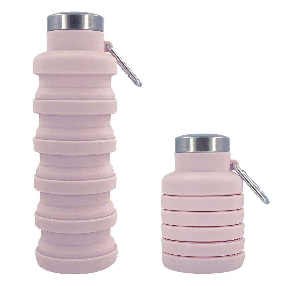 500ml Collapsible Water Bottle Portable Leakproof Reusable Telescopic Cup Travel Water Bottle for Camping Hiking Traveling
