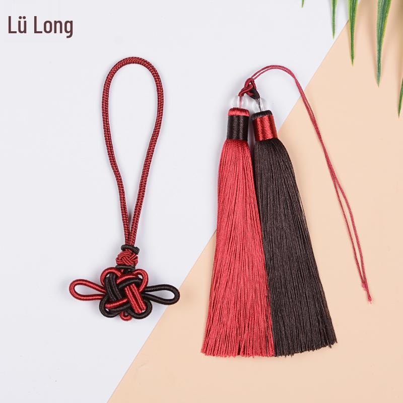 Handwoven Red Chinese Knot Tassel DIY Kit - Small Pendant