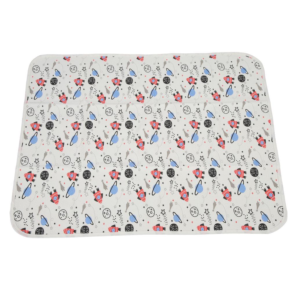 Baby Waterproof Bed Pad Washable Bedwetting Pads Baby Wateproof Bed Mat Protector for Kids Toddler Space Model