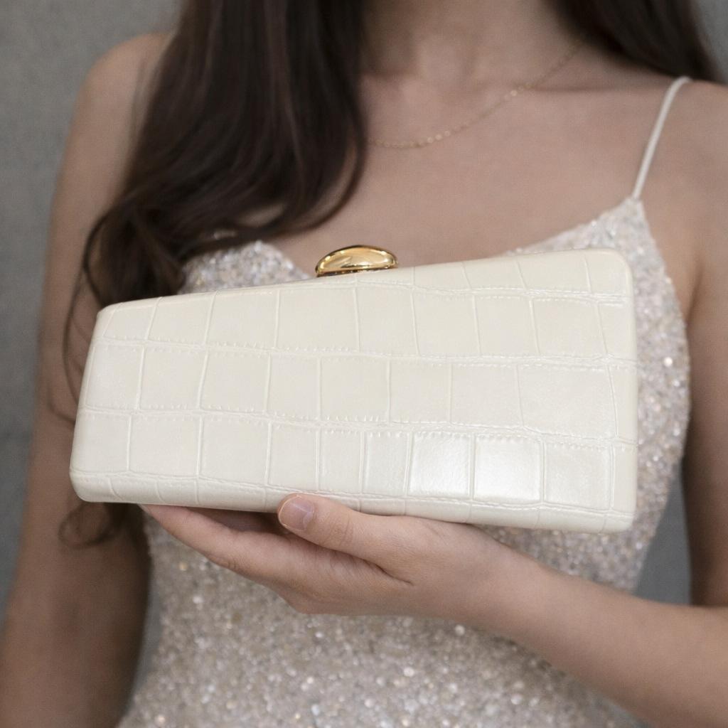 

Vintage Design Irregular Handbag New Shoulder Diagonal Crossbody Bag Shaped Snake Pattern PU Leather Clutch Bag
