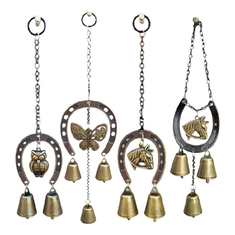 Metal Horseshoe Wind Chime Garden Ornament Wind Chime For Outdoor Space Garden Decoration Decorative Installation