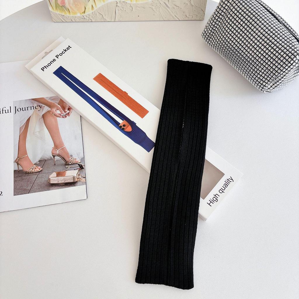 Stilvolle gestrickte Crossbody-Handtasche für Mobiltelefone – Multifunktionale Aufbewahrungstasche aus gewebtem Stoff