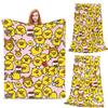 Kiiroitori Baby Chick Funny Meme Blanket Soft Warm Flannel Throw Blanket Bedding for Bed Living room Picnic Travel Home Sofa