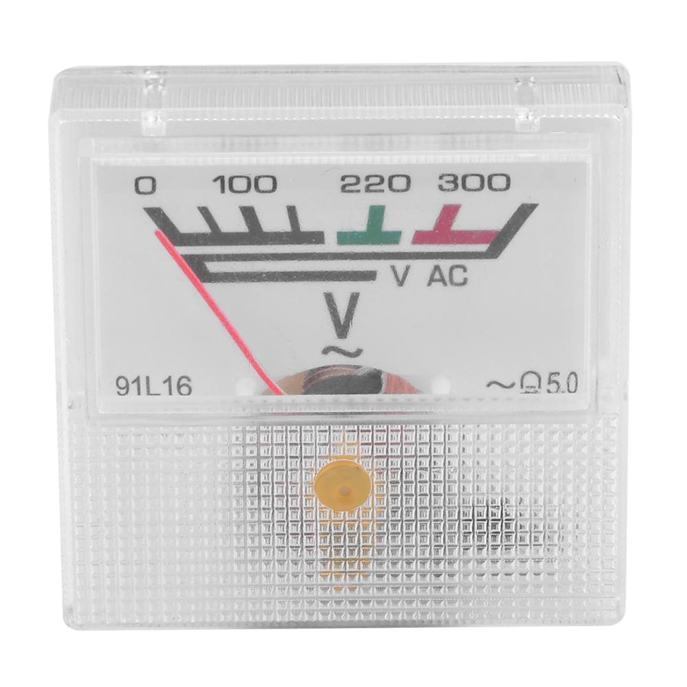 

91L16 AC 0- 300V DC 0-20V Voltmeter Gauge Analog Panel Volt Voltage Meter Tester Detector for Electrician Tool