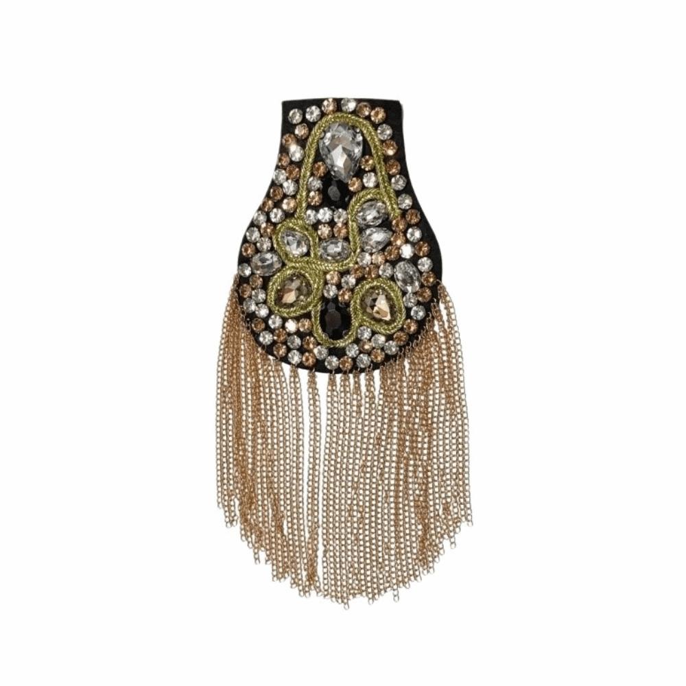 Decorative Tassel Epaulettes Rhinestone Shoulder Mark Shoulder Board Theatrical Cosplay