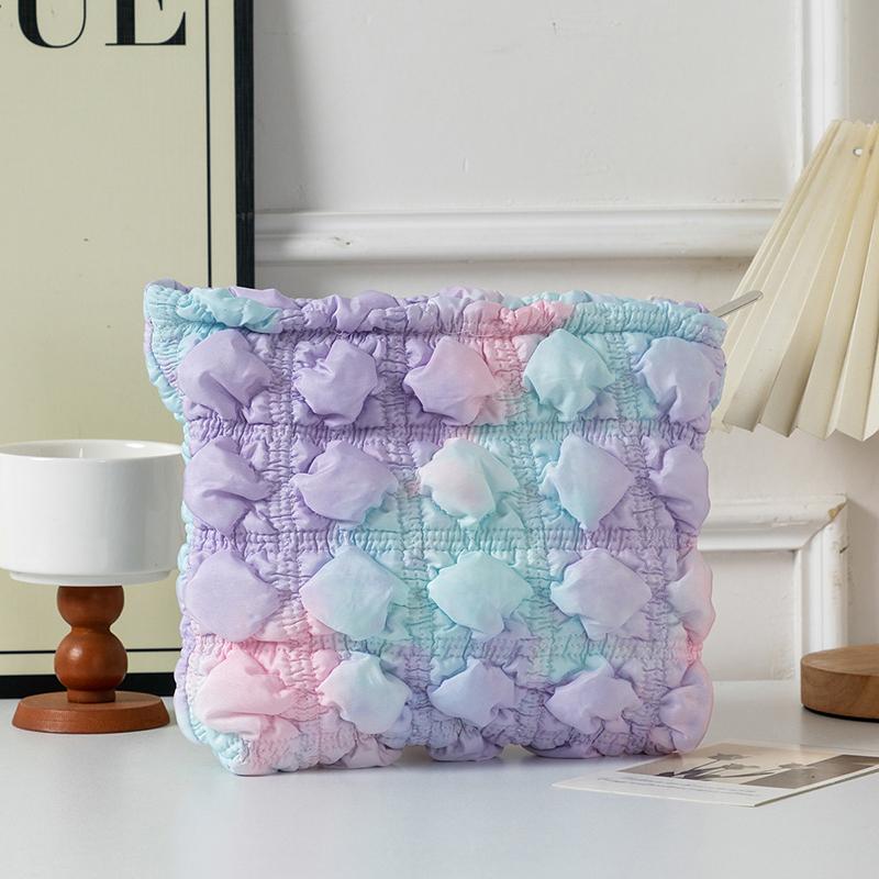 

Pleated Cloud Bag Cosmetic Bag Large Capacity Makeup Bag Pencil Case Portable Travel Storage Pouch Women Toiletry Bag
