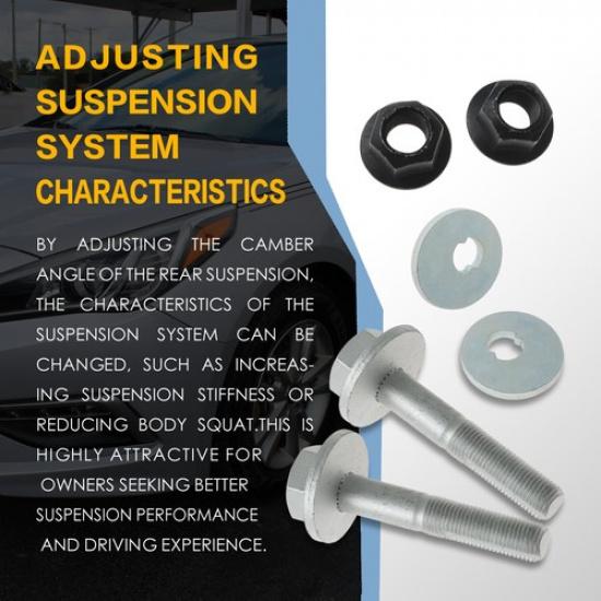 2x Rear Suspension Lateral Arm Camber Bolt for 2011-2015 Sonata Tucson