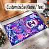 Personalized Crystal Velvet Carpet Custom Name Text,The Amazing Digital Circus Anti Slip Area Rug For Home Decoration