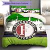 Juego de Colcha con Patrón Feyenoord Rotterdam Decoración del Hogar Regalo (1 funda nórdica + 2 fundas de almohada sin relleno.)