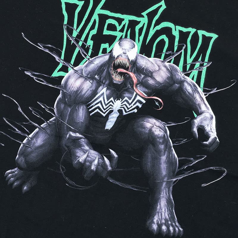 EVERSOUL Marvel Venom Hulk Avengers Short Sleeve T-Shirt, Men's Black, Size L (Imported)