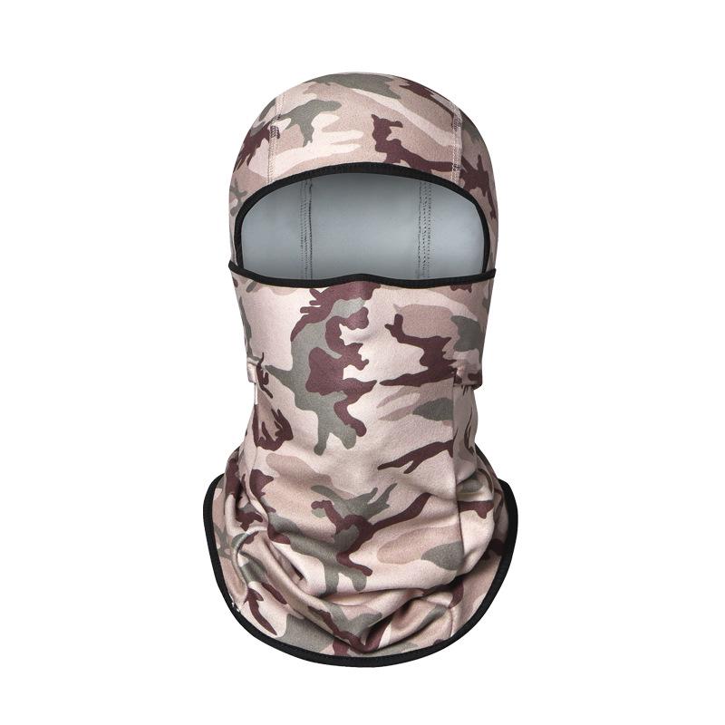 Unisex Winter Cycling Face Mask, Windproof Fleece Lined Full Cover, Camouflage Hat for Cold Outdoor Weather