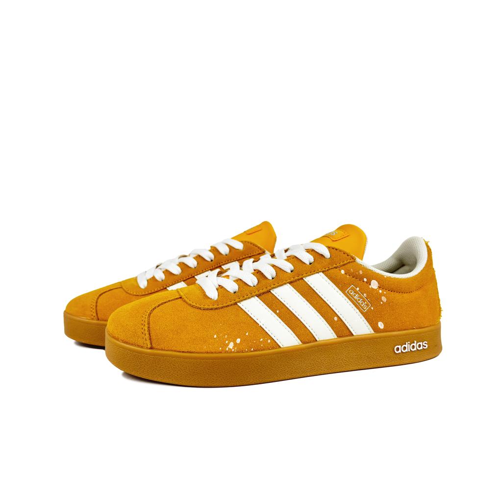 Adidas VL COURT 2.0 Bubble Wheat Slip Resistant Abrasion Resistant Low top Skateboard Shoes Unisex Yellow White JI0495(Team619-)