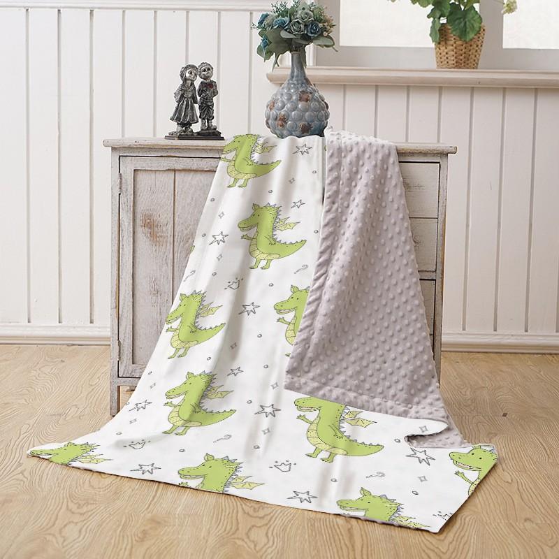 Soft Double-Layer Baby Blanket A-Grade Digital Print Cotton Feel Toddler Comfort Infants 1-3 Years