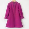 YUBAOBEI Velvet Girls Dress Autumn Girl Warm Fleece Purple Sweatshirt Dress Kids Ruffle Princess Party Frocks